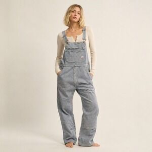 Carhartt Carpenter Overalls Railroad Stripe Denim Women's XS